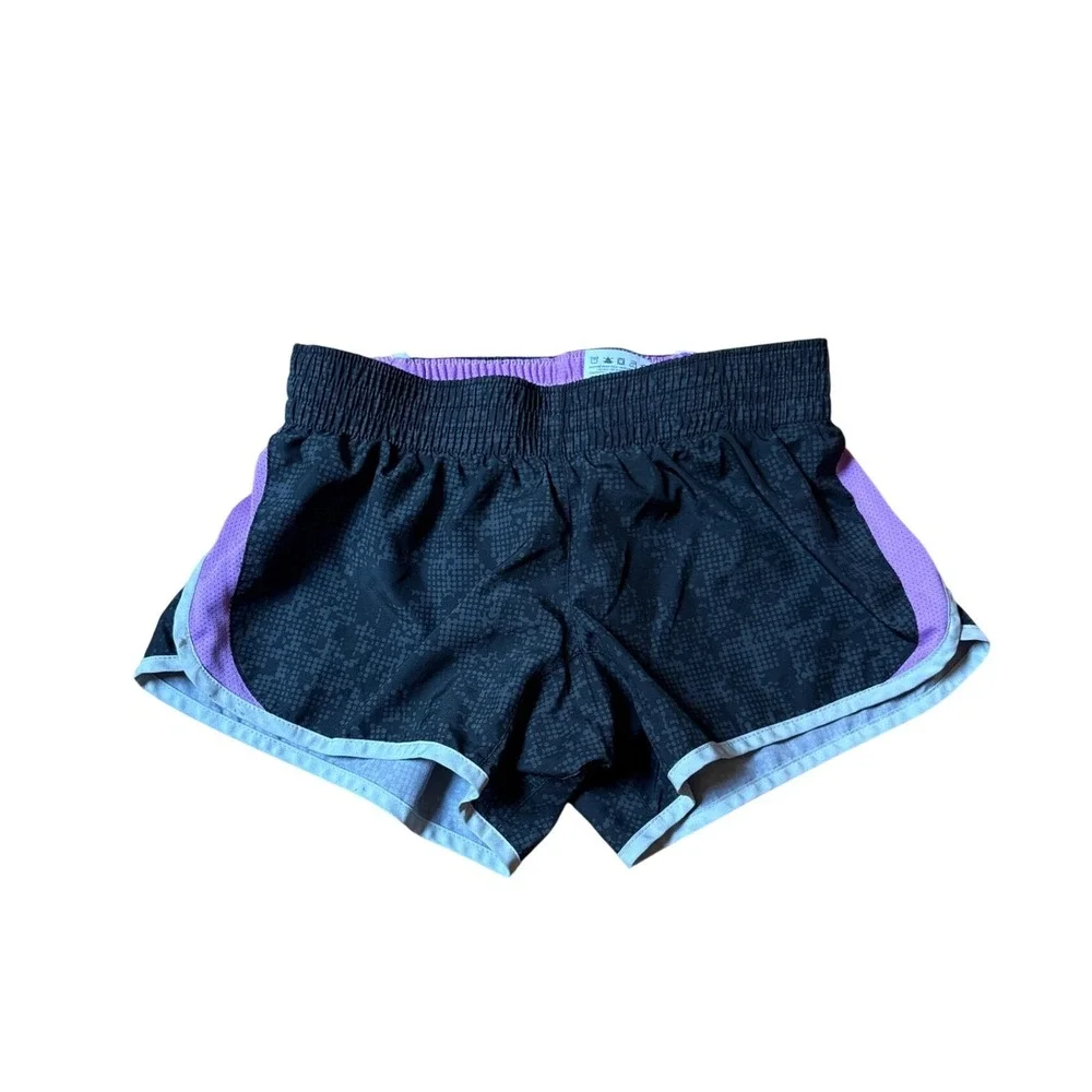 Nike Dri-FIT Running Shorts Girls Black Purple Dot Athletic SIZE Medium